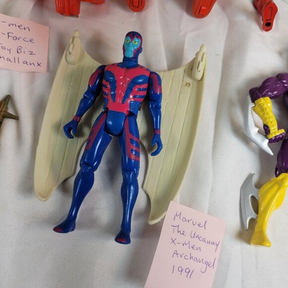 X-Men Figure Lot of 8 Wolverine Juggernaut Wonderman Archangel vintage - Picture 7 of 16
